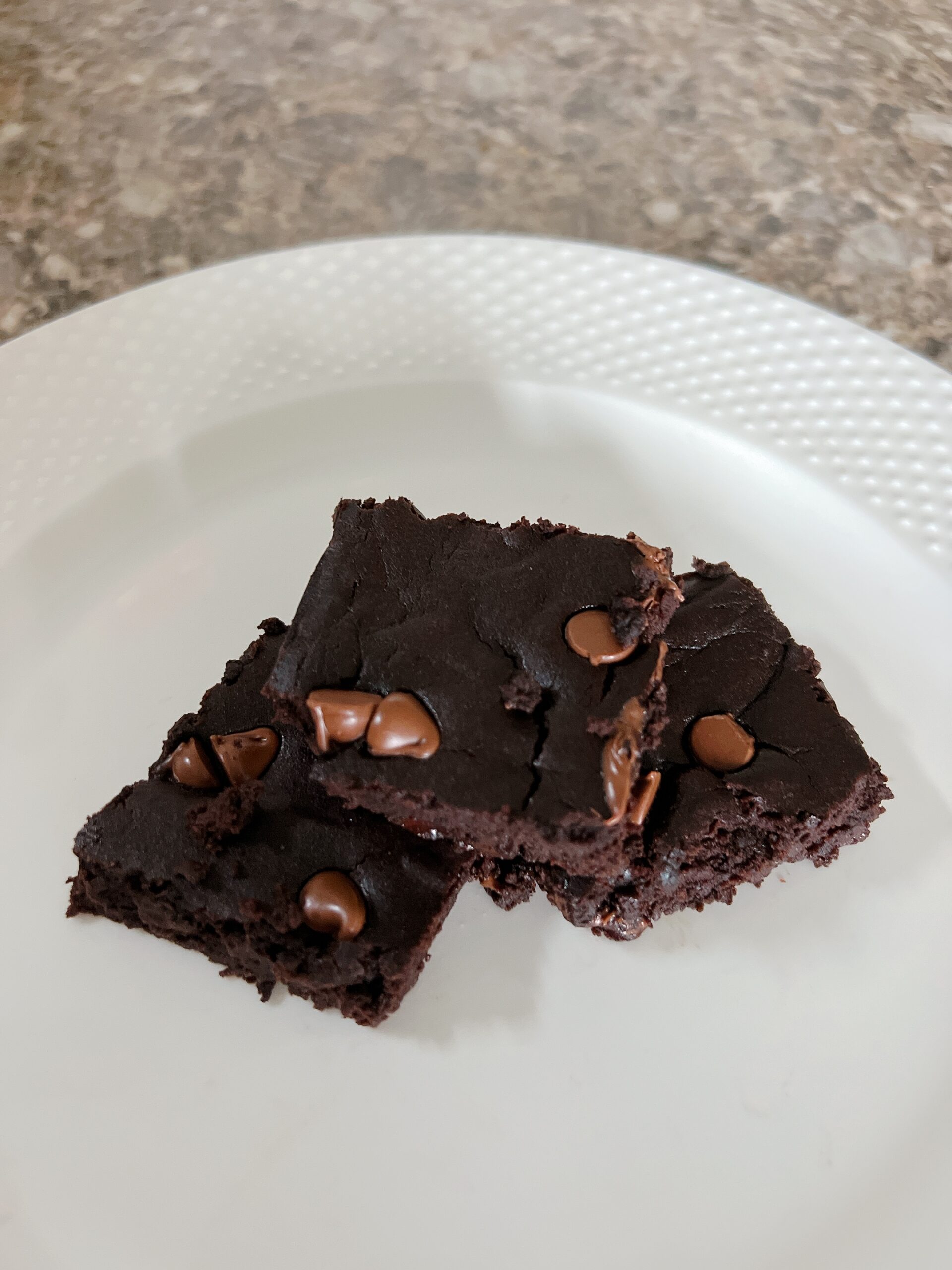 healthy brownies made with black beans