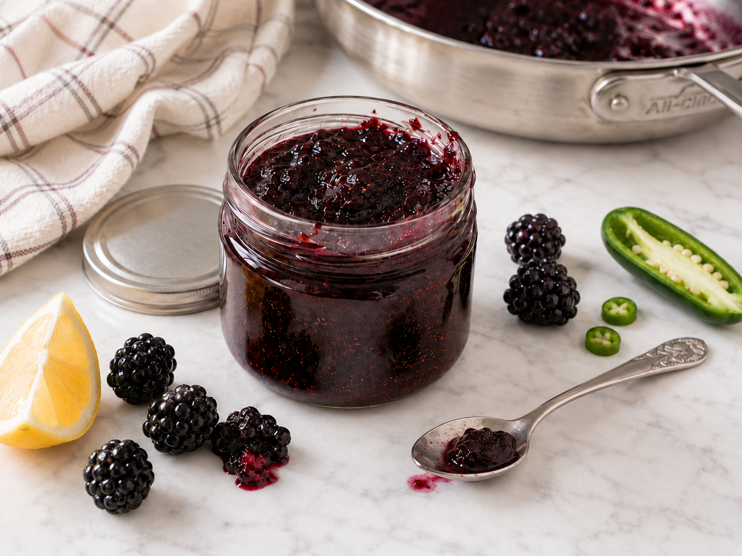 Blackberry Jalapeño Jam (No Pectin, Small Batch) - Reach Wellth