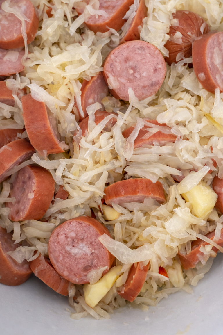 Easy Crockpot Kielbasa and Sauerkraut (New Year’s Day Tradition)