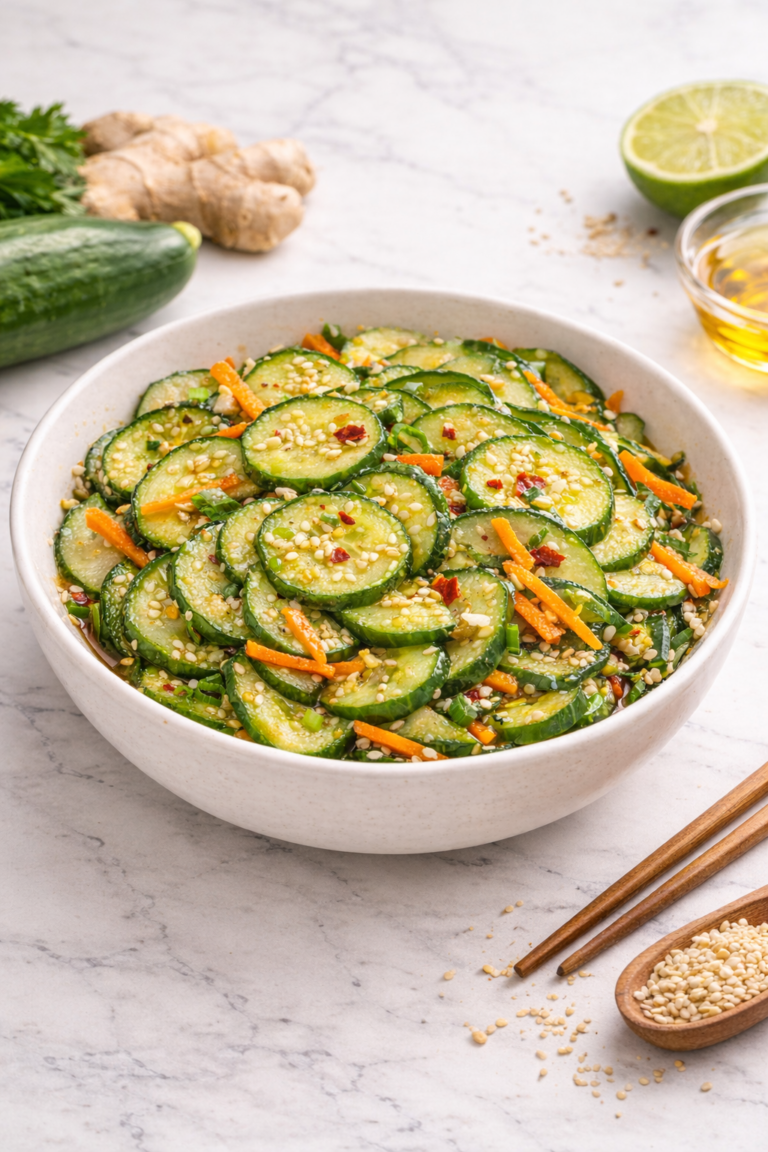Asian Cucumber Salad (Without Dill)