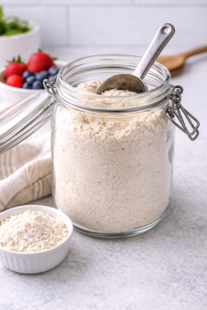 jar of no sugar pancake mix