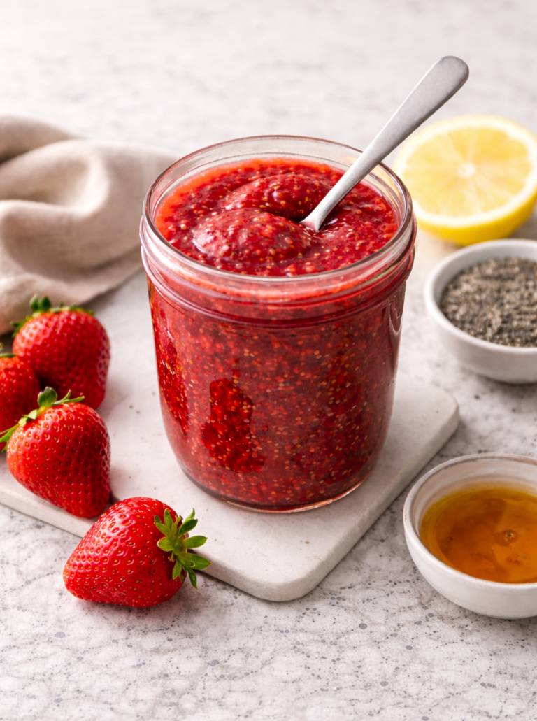Chia Seed Strawberry Jam (Healthy, Easy, & Actually Good)