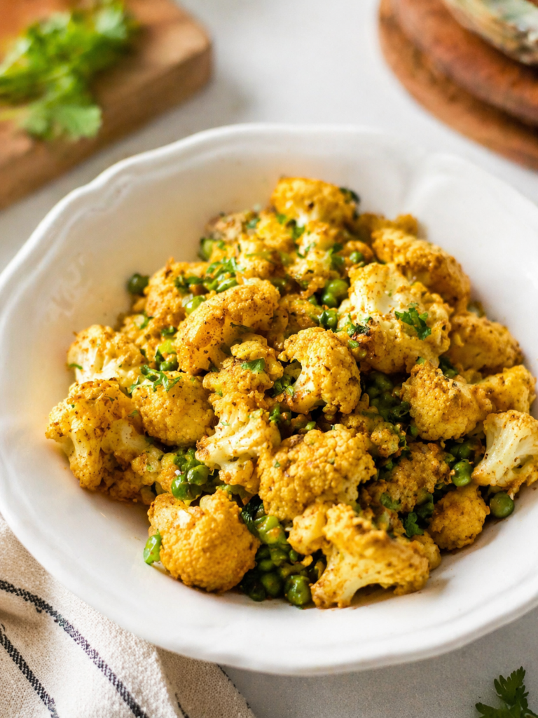 Curried Cauliflower Recipe (Easy One-Pan with Peas)
