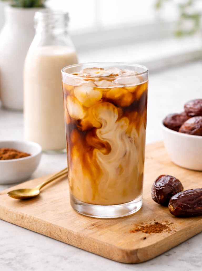 Date Milk Latte (Naturally Sweet Coffee Without Syrup)